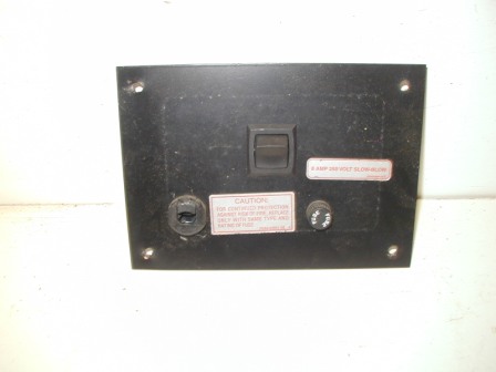 Hyper Neo Geo 64 (Sit Down Cabinet) Power Cord and Cabinet Switch Plate (Item #8) $34.99